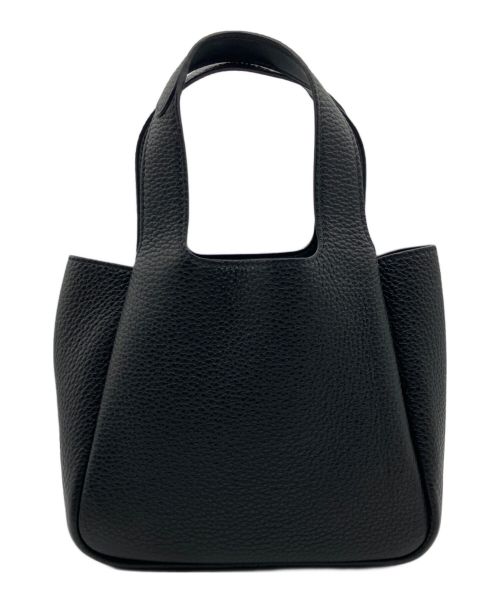 PRADA（プラダ）PRADA (プラダ) レタリングロゴ レザーハンドバッグ ブラックの古着・服飾アイテム