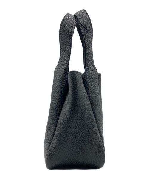 PRADA（プラダ）PRADA (プラダ) レタリングロゴ レザーハンドバッグ ブラックの古着・服飾アイテム