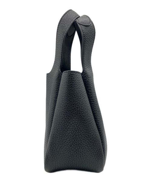 PRADA（プラダ）PRADA (プラダ) レタリングロゴ レザーハンドバッグ ブラックの古着・服飾アイテム