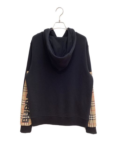 BURBERRY（バーバリー）BURBERRY (バーバリー) ノヴァチェックラインジップパーカー ブラック サイズ:Sの古着・服飾アイテム