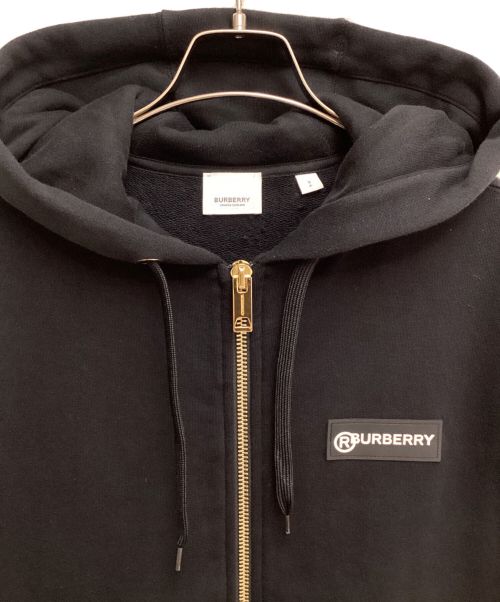 BURBERRY（バーバリー）BURBERRY (バーバリー) ノヴァチェックラインジップパーカー ブラック サイズ:Sの古着・服飾アイテム