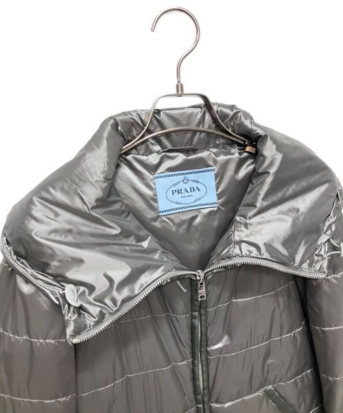 PRADA（プラダ）PRADA (プラダ) トライアングルロゴ中綿ジャケット グレー サイズ:40の古着・服飾アイテム