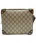 GUCCI (グッチ) GGエンボスショルダーバッグ ベージュ×ブラウン：150000円