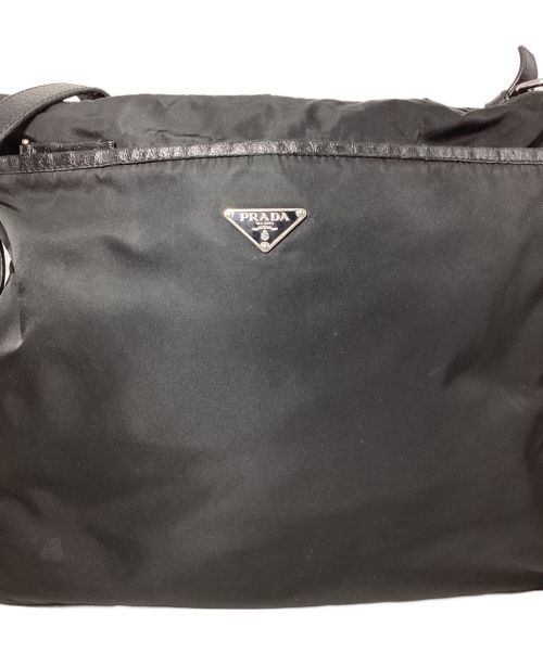 PRADA（プラダ）PRADA (プラダ) Nylon shoulder bag（ナイロンショルダーバッグ） ブラック サイズ:-の古着・服飾アイテム