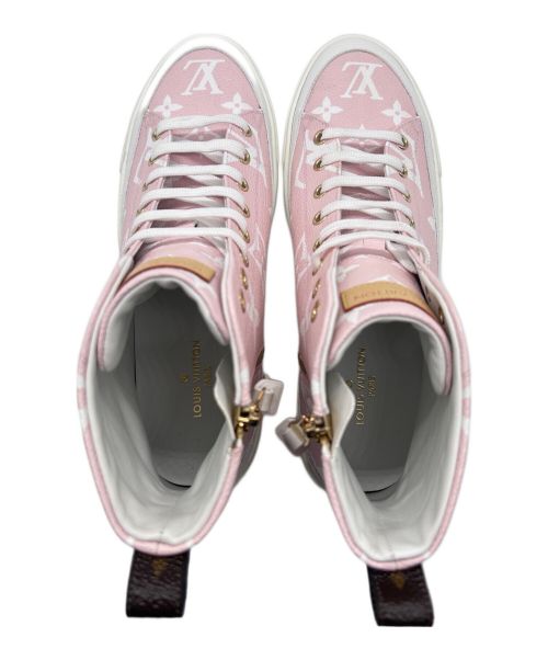 LOUIS VUITTON（ルイ ヴィトン）LOUIS VUITTON (ルイ ヴィトン) モノグラムハイカットスニーカー ピンク サイズ:39 1/2の古着・服飾アイテム