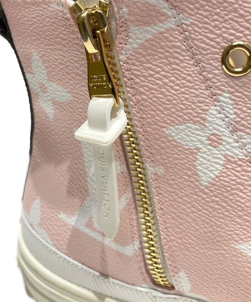 LOUIS VUITTON（ルイ ヴィトン）LOUIS VUITTON (ルイ ヴィトン) モノグラムハイカットスニーカー ピンク サイズ:39 1/2の古着・服飾アイテム