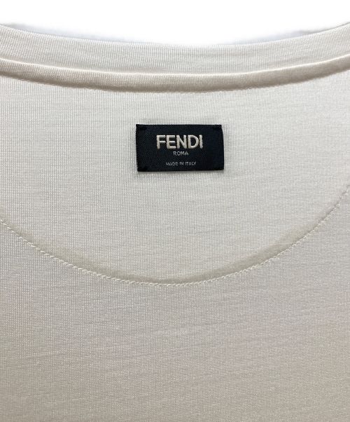 FENDI（フェンディ）FENDI (フェンディ) シルクロゴカットソー アイボリー サイズ:Sの古着・服飾アイテム