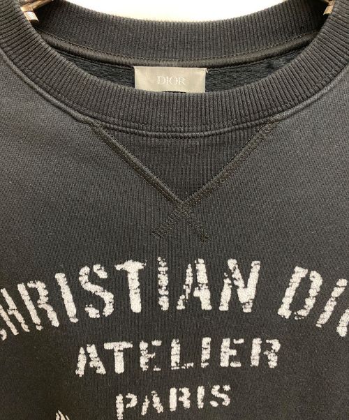 Dior（ディオール）Dior (ディオール) アトリエロゴスウェット ブラック サイズ:Sの古着・服飾アイテム