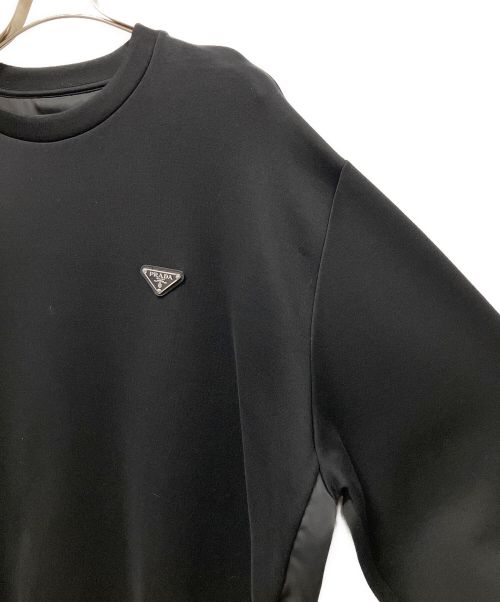 PRADA（プラダ）PRADA (プラダ) トライアングルロゴスウェット ブラック サイズ:Mの古着・服飾アイテム
