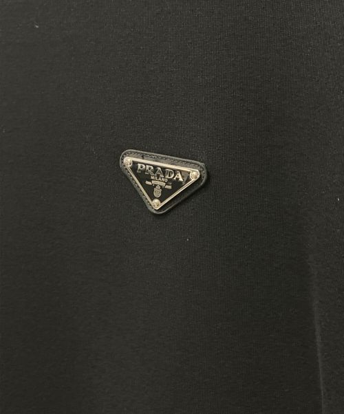 PRADA（プラダ）PRADA (プラダ) トライアングルロゴスウェット ブラック サイズ:Mの古着・服飾アイテム