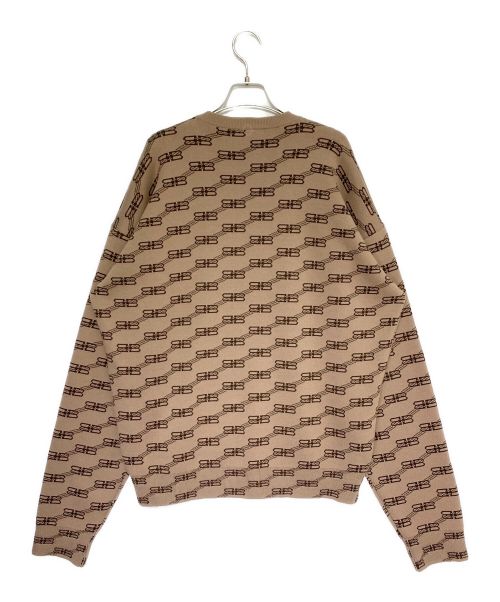 BALENCIAGA（バレンシアガ）BALENCIAGA (バレンシアガ) BBモノグラムロゴニット ブラウン サイズ:Sの古着・服飾アイテム
