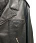中古・古着 PRADA (プラダ) PRADA フロントロゴ ラムレザー ライダースジャケット ブラック サイズ:48：220000円