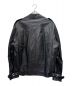 PRADA (プラダ) PRADA フロントロゴ ラムレザー ライダースジャケット ブラック サイズ:48：220000円