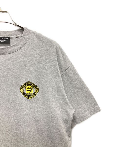 BALENCIAGA（バレンシアガ）BALENCIAGA (バレンシアガ)  ロゴ刺繍 Tシャツ グレー サイズ:Ｓの古着・服飾アイテム