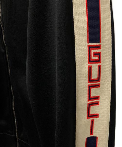 GUCCI（グッチ）GUCCI (グッチ) サイドラインテクニカルトラックジャケット ブラック サイズ:XLの古着・服飾アイテム