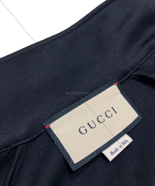 GUCCI（グッチ）GUCCI (グッチ) サイドラインテクニカルトラックジャケット ブラック サイズ:XLの古着・服飾アイテム