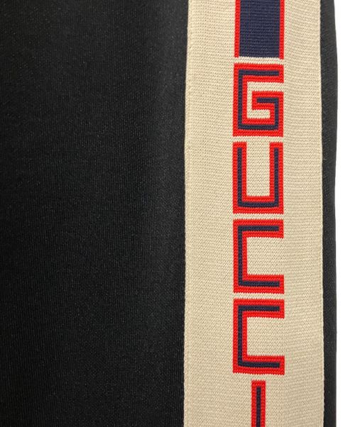 GUCCI（グッチ）GUCCI (グッチ) サイドラインテクニカルトラックパンツ ブラック サイズ:XLの古着・服飾アイテム