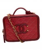 CHANELシャネル）の古着「マトラッセCCフィリグリー」｜レッド