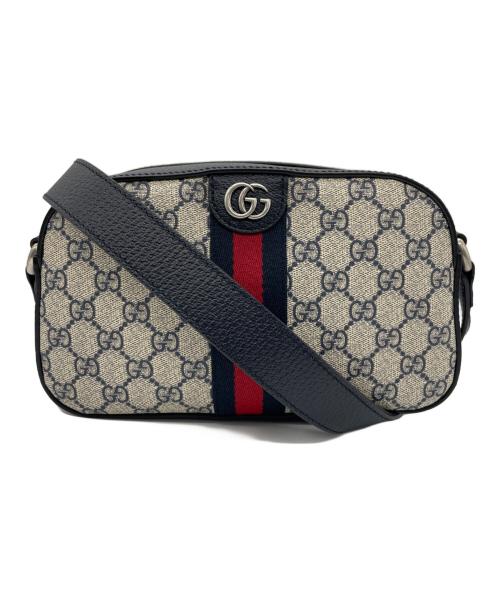 GUCCI（グッチ）GUCCI (グッチ) ショルダーバッグ GGスプリーム ネイビーの古着・服飾アイテム
