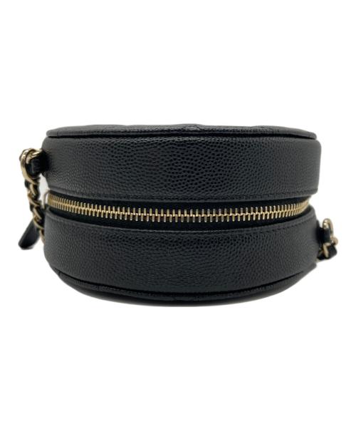CHANEL（シャネル）CHANEL (シャネル) チェーンショルダーラウンドバッグ マトラッセ ブラックの古着・服飾アイテム
