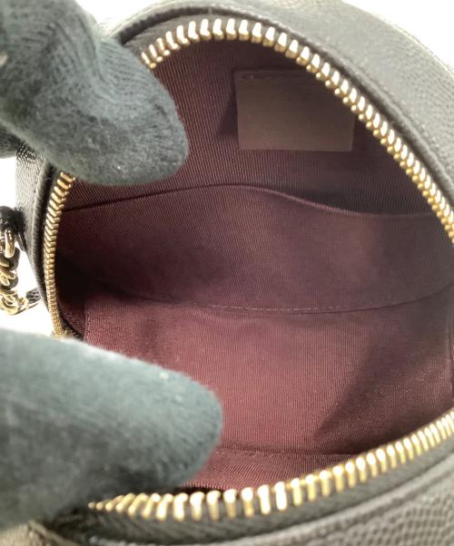 CHANEL（シャネル）CHANEL (シャネル) チェーンショルダーラウンドバッグ マトラッセ ブラックの古着・服飾アイテム