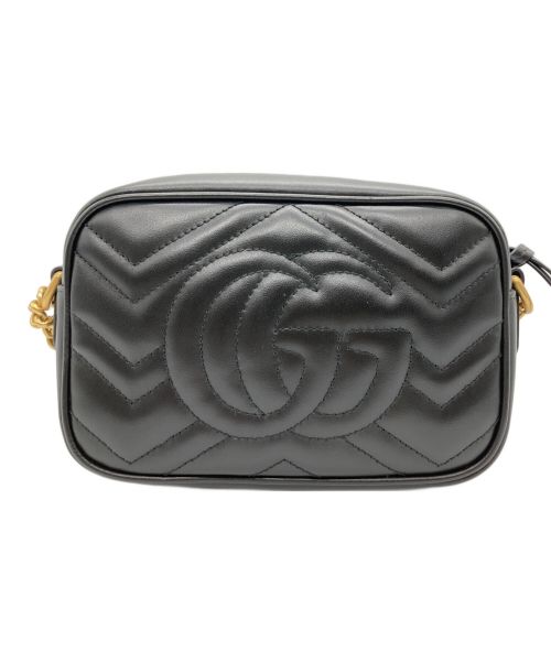 GUCCI（グッチ）GUCCI (グッチ) チェーンショルダーバッグ　GGマーモント ブラックの古着・服飾アイテム