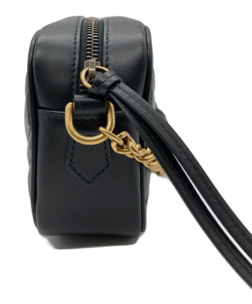 GUCCI（グッチ）GUCCI (グッチ) チェーンショルダーバッグ　GGマーモント ブラックの古着・服飾アイテム