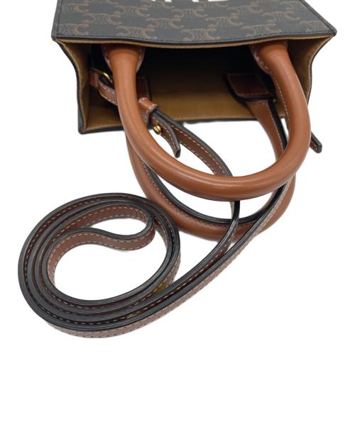 CELINE（セリーヌ）CELINE (セリーヌ) ミニショルダーバッグ トリオンフキャンバス ミニバーティカルカバの古着・服飾アイテム