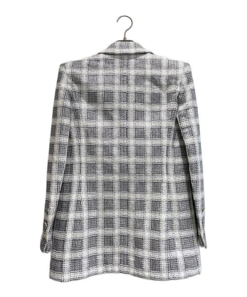 CHANEL（シャネル）CHANEL (シャネル) ココボタンツイードダブルジャケット ホワイト×ブラック サイズ:34の古着・服飾アイテム