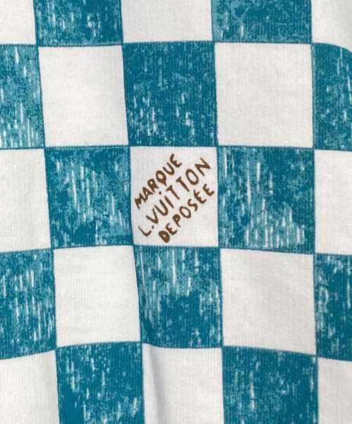 LOUIS VUITTON（ルイ ヴィトン）LOUIS VUITTON (ルイ ヴィトン) ダミエプリンテッドスウェット ブルー×ホワイト サイズ:Lの古着・服飾アイテム