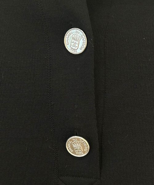 CHANEL（シャネル）CHANEL (シャネル) ココマークハーフボタンニット ブラック サイズ:36の古着・服飾アイテム