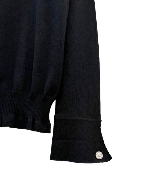 CHANEL（シャネル）CHANEL (シャネル) ココマークハーフボタンニット ブラック サイズ:36の古着・服飾アイテム