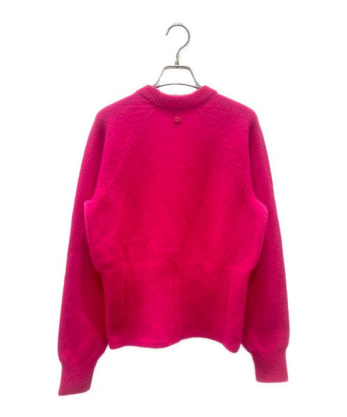 CHANEL（シャネル）CHANEL (シャネル) ロゴ ジャガードニット ショッキングピンク サイズ:38の古着・服飾アイテム