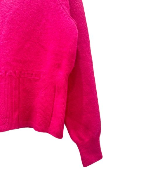 CHANEL（シャネル）CHANEL (シャネル) ロゴ ジャガードニット ショッキングピンク サイズ:38の古着・服飾アイテム