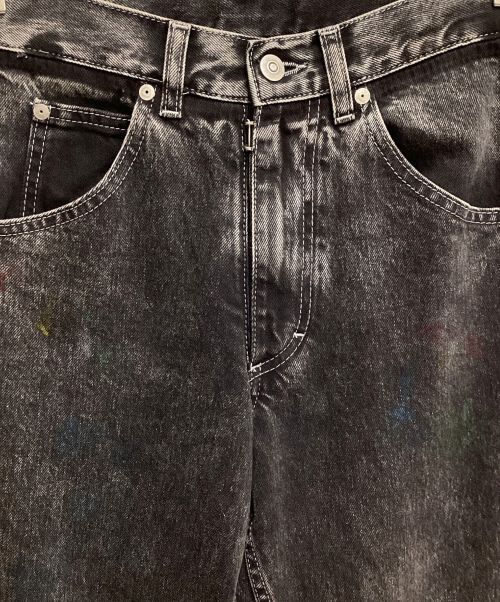 Maison Margiela（メゾンマルジェラ）Maison Margiela (メゾンマルジェラ) Paint straight jeans（ペイントストレートジーンズ） ブラック サイズ:30の古着・服飾アイテム