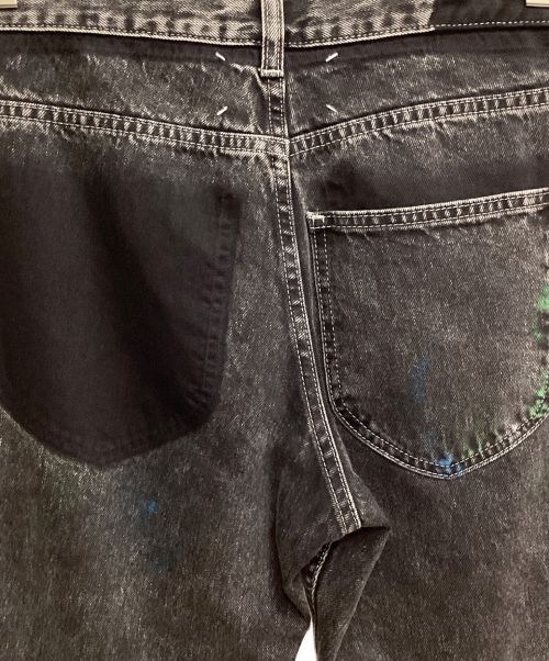Maison Margiela（メゾンマルジェラ）Maison Margiela (メゾンマルジェラ) Paint straight jeans（ペイントストレートジーンズ） ブラック サイズ:30の古着・服飾アイテム