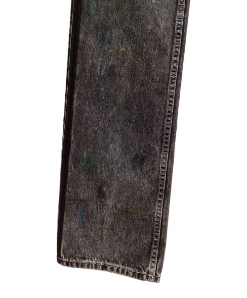 Maison Margiela（メゾンマルジェラ）Maison Margiela (メゾンマルジェラ) Paint straight jeans（ペイントストレートジーンズ） ブラック サイズ:30の古着・服飾アイテム