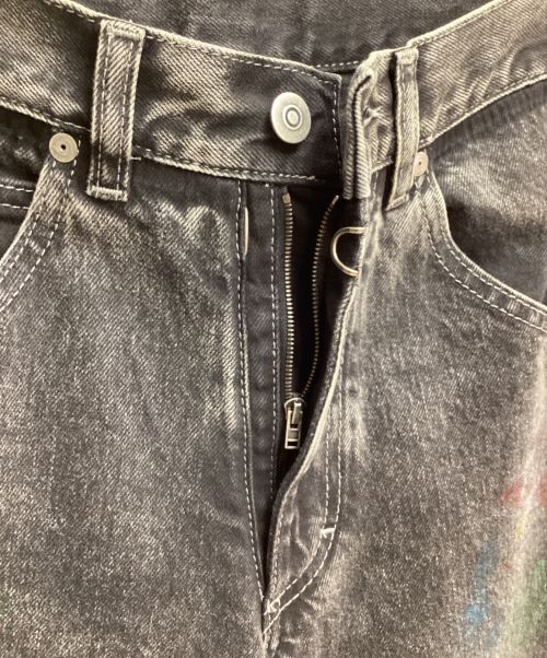 Maison Margiela（メゾンマルジェラ）Maison Margiela (メゾンマルジェラ) Paint straight jeans（ペイントストレートジーンズ） ブラック サイズ:30の古着・服飾アイテム