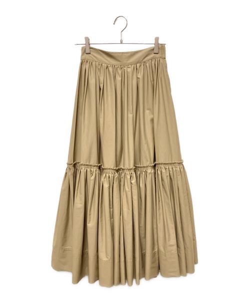 Christian Dior（クリスチャン ディオール）Christian Dior (クリスチャン ディオール) フレアプリーツスカート カーキ サイズ:38の古着・服飾アイテム