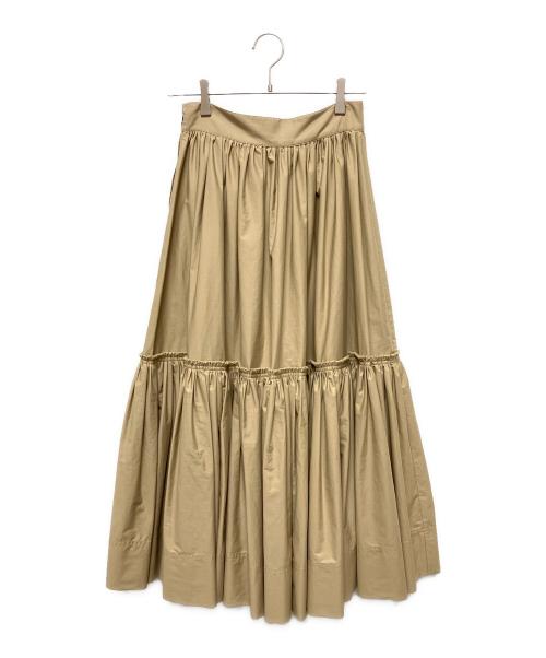 Christian Dior（クリスチャン ディオール）Christian Dior (クリスチャン ディオール) フレアプリーツスカート カーキ サイズ:38の古着・服飾アイテム