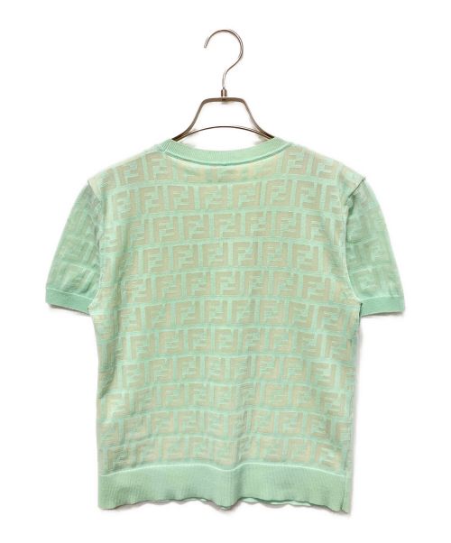 FENDI（フェンディ）FENDI (フェンディ) レイヤードズッカニット ミントグリーン サイズ:38の古着・服飾アイテム