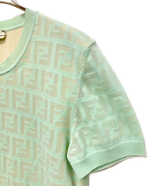 FENDI（フェンディ）FENDI (フェンディ) レイヤードズッカニット ミントグリーン サイズ:38の古着・服飾アイテム