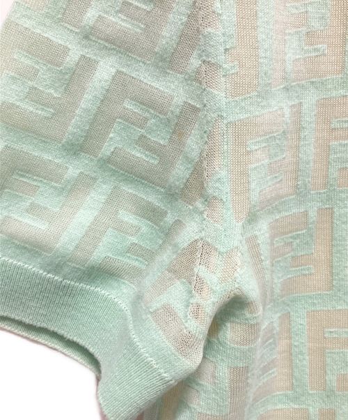 FENDI（フェンディ）FENDI (フェンディ) レイヤードズッカニット ミントグリーン サイズ:38の古着・服飾アイテム