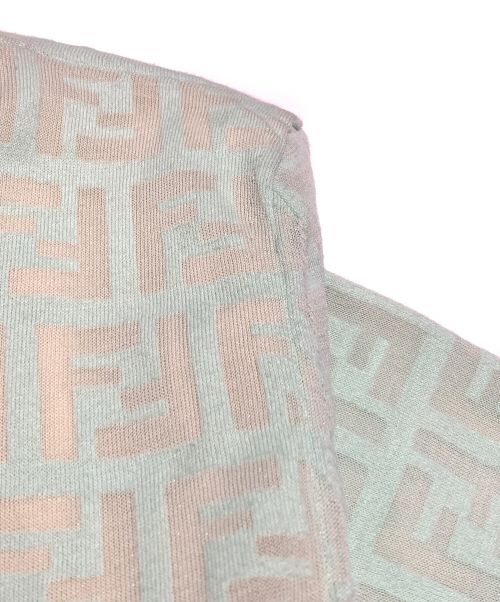 FENDI（フェンディ）FENDI (フェンディ) レイヤードズッカニット ミントグリーン サイズ:38の古着・服飾アイテム