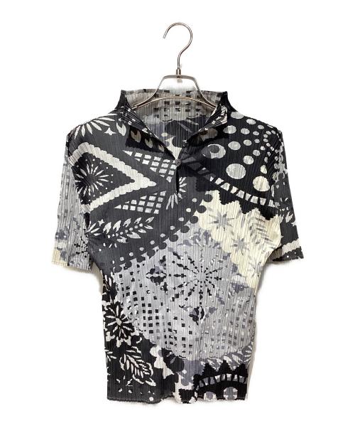 PLEATS PLEASE（プリーツプリーズ）PLEATS PLEASE (プリーツプリーズ) プリーツカットソー ブラック サイズ:3の古着・服飾アイテム