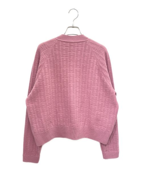 HERMES（エルメス）HERMES (エルメス) Hジャガード カーディガン ピンク サイズ:40の古着・服飾アイテム