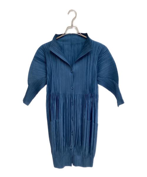 PLEATS PLEASE（プリーツプリーズ）PLEATS PLEASE (プリーツプリーズ) プリーツワンピース ネイビー サイズ:5の古着・服飾アイテム