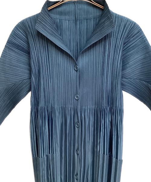 PLEATS PLEASE（プリーツプリーズ）PLEATS PLEASE (プリーツプリーズ) プリーツワンピース ネイビー サイズ:5の古着・服飾アイテム