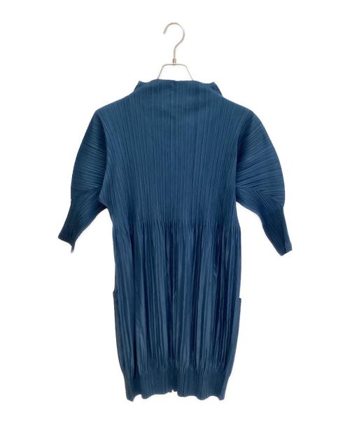 PLEATS PLEASE（プリーツプリーズ）PLEATS PLEASE (プリーツプリーズ) プリーツワンピース ネイビー サイズ:5の古着・服飾アイテム