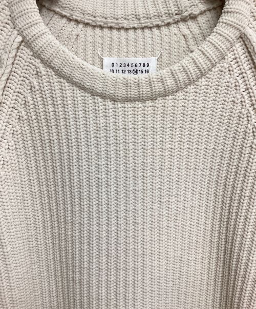 Maison Margiela（メゾンマルジェラ）Maison Margiela (メゾンマルジェラ) Nylon Cable Knit (ナイロンケーブルニット) ベージュ サイズ:Mの古着・服飾アイテム